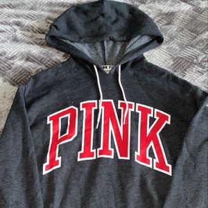 PINK crop top hoodie